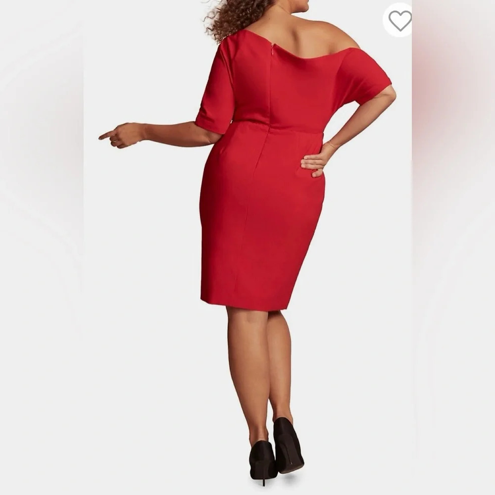 11 HONORE Plus Adeline Off-The-Shoulder Midi Dress - Picture 2 of 12